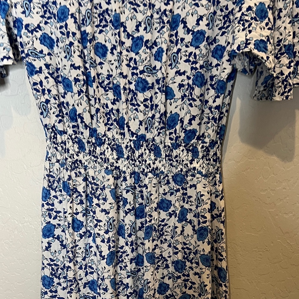 Abel the Label Blue and White Floral Midi high low Dress size Small - Picture 9 of 11